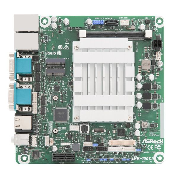 ASRock IMB-1007J/ N97, 6x RS232, 2x LAN, 12V DC, Mini-ITX