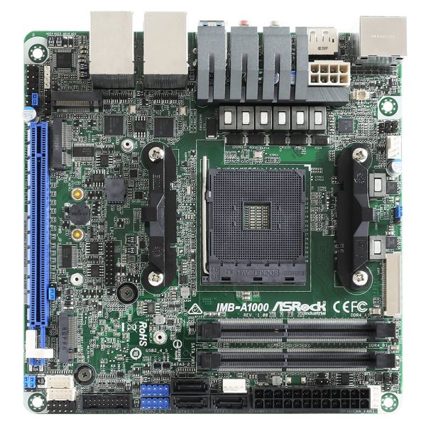 ASRock IMB-A1000/ B450, 2x RS232, 2x LAN, ATX, Mini-ITX