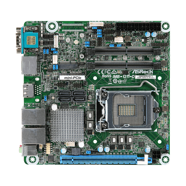 ASRock IMB-1211D/ 2x LAN, 5 x COM, Mini-ITX